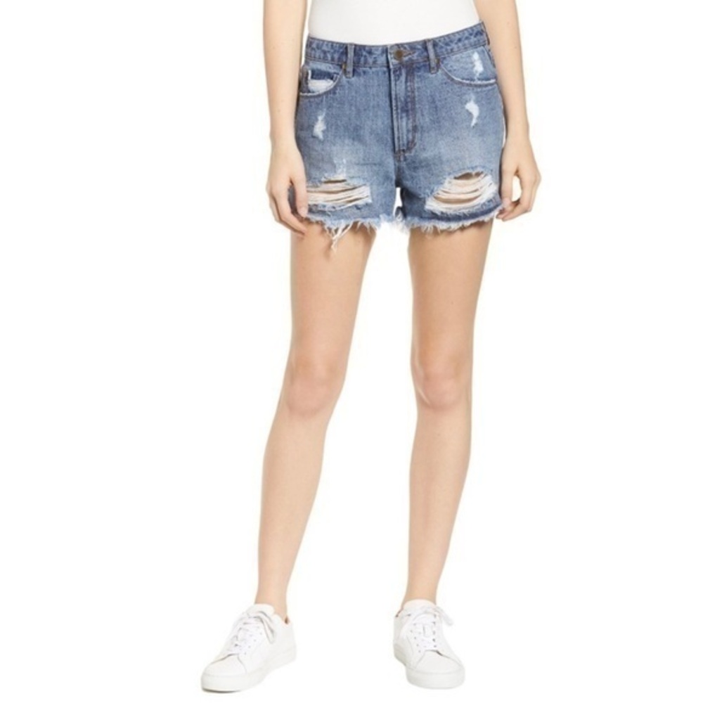 Articles of Society Meredith Ripped Denim Boho Bohemian Distressed Shorts